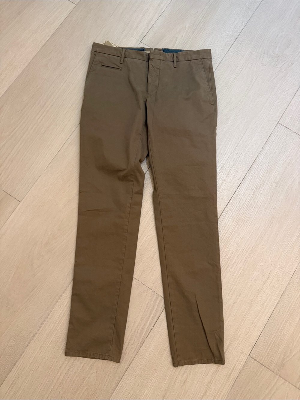 Incotex Brown Slim Straight Chinos